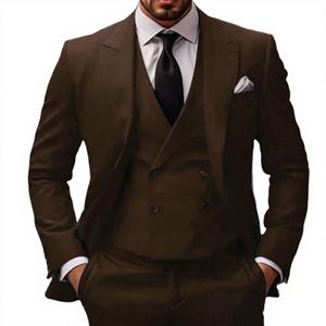 Costume de mariage 3 pièces classique pour homme, coupe ajustée, simple boutonnage, grande taille, style italien, couleur personnalisable, tenue de cérémonie pour mariages - Product Image 2