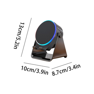 Altavoz Inalámbrico Portátil V5.3 con Sonido Envolvente Estéreo 3D, Reloj, 10-15 Horas de Duración de Batería, Luces RGB Deportivas - Product Image 4