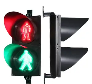 Pedaleiro de caminhada, 200mm 300mm, homem, sinal de tráfego, luz pública, estrada, sinal cruzado