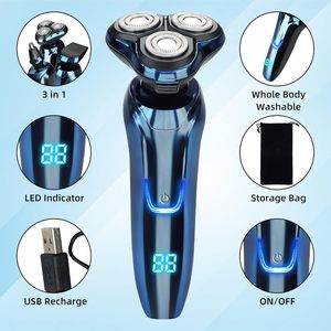 Kit de toilettage pour homme, best-seller d'usine, 3 en 1, rasoir électrique multifonctionnel, étanche, rechargeable par USB - Product Image 2