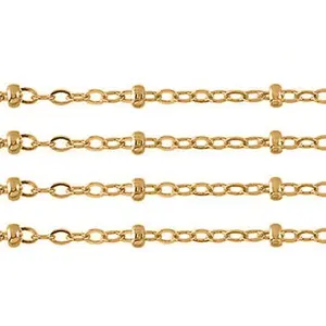 Real 14K Gold Filled Satellite Chain 2mm Beaded 1mm/1.35mm Link Chain Bracelet Necklace Jewelry Accessories Bead Chain