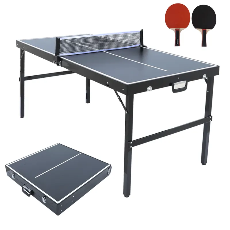 Tavolo da Ping pong pieghevole personalizzato tavola da Ping pong da esterno per interni realizzata in cina in vendita con racchette e rete da tennis de table