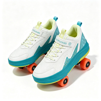 Chaussures à roulettes rétractables pour enfants de 6 à 12 ans, garçons et filles, 2 roues, pour marcher et patiner, baskets à roulettes avec frein, été, tailles 29-42