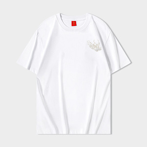 Kirin <span class=keywords><strong>Xiangyun</strong></span> Áo thun bé trai in thêu Áo thun ngắn tay 100% cotton dệt kim dáng rộng thời thượng - Product Image 3