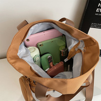 Sac à main SAIDING de style japonais en toile de polyester léger, à bandoulière unique, multi-poches, grande capacité, avec fermeture éclair