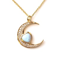 Flyskye — collier en argent Sterling 925 fait main, pendentif en forme de cœur, opale bleue, vente en gros