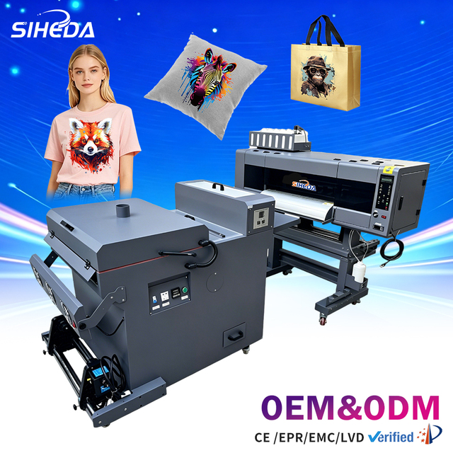 Industrial Grade 60cm DTF Printer 2-4 Printheads Fast Printing DTF Machine With Powder Recycling System for Mass Garment Order