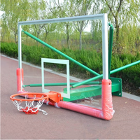Vente en gros d'usine FIBA Panneau de basket-ball en verre trempé Plexiglas 10 mm 12 mm Panneau de basket-ball portable en verre à vendre
