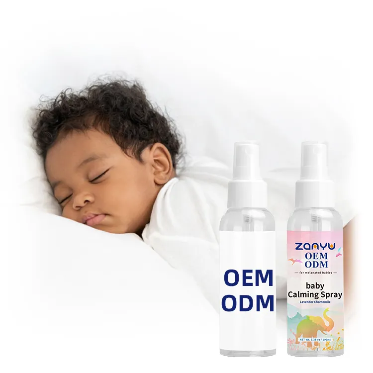 Private Label Baby Spray calmante lavanda camomilla 100ml sonno profondo cuscino Spray profumo nebbia per sonno