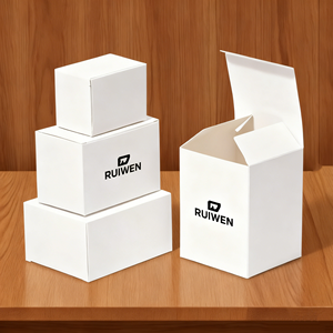 Boîte d'emballage personnalisée en carton blanc à double insert, différentes tailles pour toner ou huiles essentielles cosmétiques - Product Image 5