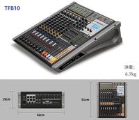 Mélangeur audio analogique professionnel OEM 10 canaux pour console de mixage DJ Performance Singing Party