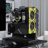 Boîtier PC ATX Open Air 2020 en alliage d'aluminium, compatible avec un radiateur de 360 mm, pour le bricolage et le gaming