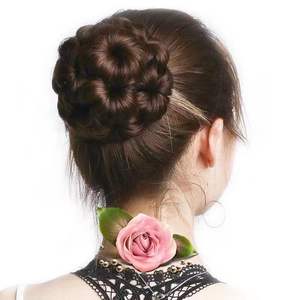 Fujia haute température Fiber soie disque <span class=keywords><strong>cheveux</strong></span> ornement bourgeon boucles 9 fleurs <span class=keywords><strong>cheveux</strong></span> de <span class=keywords><strong>mariée</strong></span> <span class=keywords><strong>Chignon</strong></span> pour mariage - Product Image 4