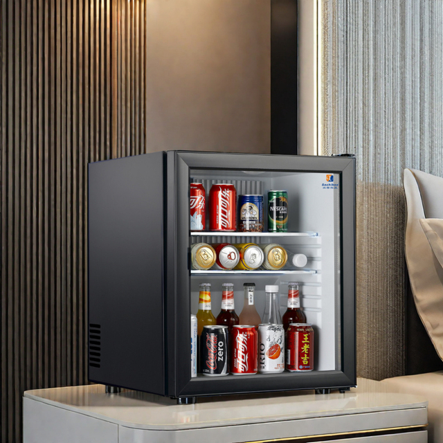Best Selling 60L Mini Electric Refrigerator Glass Door Portable Home Appliance for Hotel Use Absorption