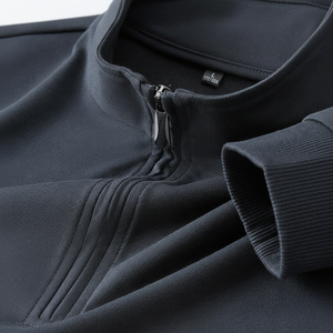 FLN Custom Logo Pull à fermeture éclair à manches longues pour hommes avec capuche Veste pour homme en tricot doux à capuche - Product Image 1