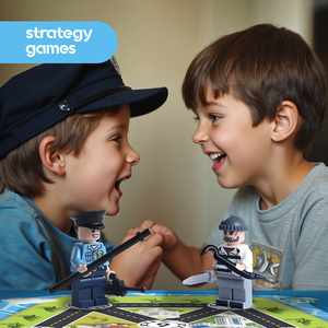 Eduman Cops Robbers Dig Kit 2-in-1 <strong>Archaeological</strong> <strong>Excavation</strong> Strategy Board <strong>Game</strong> STEM Educational Ages 6-12 City Map Figures - Product Image 4