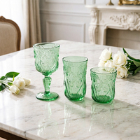 Verre à vin rouge soufflé à la main, transparent, moderne, gaufré, durable, de haute qualité, personnalisable pour les fêtes, les mariages, les bars
