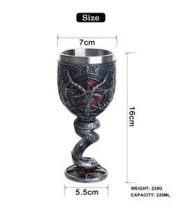 Nuovo doppio-strato <span class=keywords><strong>di</strong></span> resina in acciaio inox artiglio maniglia tazza e <span class=keywords><strong>calice</strong></span> 3D testa <span class=keywords><strong>di</strong></span> pecora tazza <span class=keywords><strong>di</strong></span> <span class=keywords><strong>acqua</strong></span> - Product Image 2