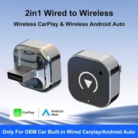 Nouvel adaptateur CarPlay sans fil 2-en-1 USB/Dongle sans fil pour Android Auto Plug & Play Toyota Camry Garantie 1 an