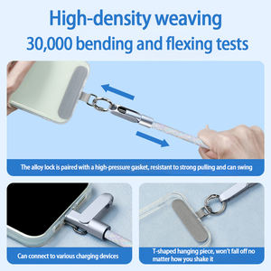 2027 nouveau câble de lanière de lancement double type-c 60W charge Super rapide PD Compatible cou sangle données câble suspendu - Product Image 3