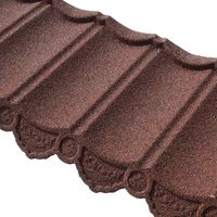 Tuile de Toiture Métallique Enduite de Pierre Moderne et Durable, Résistante à la Chaleur, Imperméable et Ignifuge pour Hôtels, Temples et Appartements - Offre Spéciale