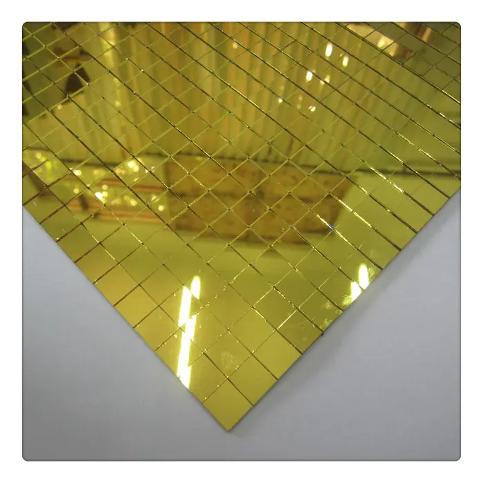 ذاتية اللصق الذهب مرآة الزجاج فسيفساء الذهب فسيفساء بلاط الحرفية عدة