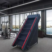 Système de fitness : Machine à mouvements verticaux, simulateur d'escalade avec moniteur et roues en acier