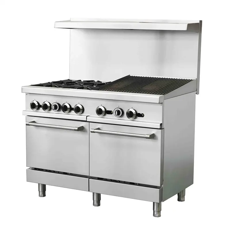 8 burners gas cooker with grill with oven gas range cooking equipment