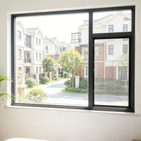 Ventanas Abatibles de Aleación de Aluminio, Modernas, con Vidrio Insonorizado, Calificadas por Energy Star, Selladas, Perforadas, para Exteriores, Cocina y Baño