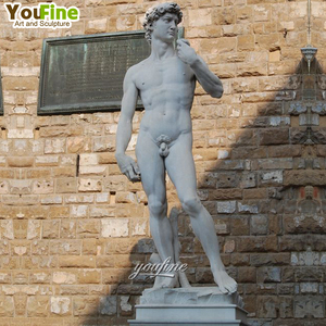 Escultura de decoración de jardín de tamaño real al aire libre personalizada <span class=keywords><strong>estatua</strong></span> <span class=keywords><strong>griega</strong></span> de <span class=keywords><strong>David</strong></span> a la venta - Product Image 4