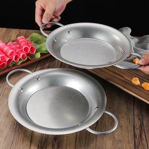 Sartén para <span class=keywords><strong>Paella</strong></span> de Acero Inoxidable, Fondo Plano, Utensilio de Cocina Reforzado, Fácil de Limpiar, para Curry, Cocina, Picnic, Hogar, Viajes, <span class=keywords><strong>Pasta</strong></span> - Product Image 1