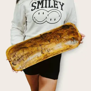 ชามไม้ตกแต่งสวยงามสำหรับห้องนั่งเล่นและพื้นที่รับรองแขก เหมาะสำหรับเสิร์ฟของว่างและเพิ่มเสน่ห์ให้กับการตกแต่งภายใน - Product Image 6