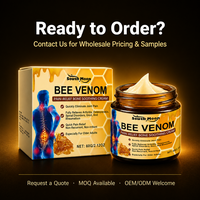 Crème de soulagement des douleurs articulaires et musculaires au venin d'abeille |   Gel apaisant rapide pour l'arthrite et les douleurs articulaires du genou pour les personnes âgées et les adultes |   60g Fournisseur OEM