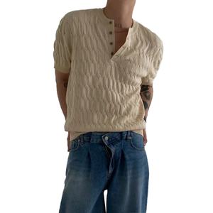 Proveedores de Camisetas en China, Estilo de Moda Popular, Camisetas Retro con Estampado Urbano, Camisetas Personalizadas para Hombre, Camisetas Lisas con Cuello Redondo - Product Image 1