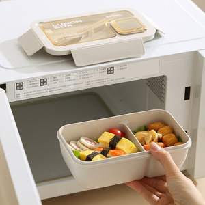 Ensemble <span class=keywords><strong>de</strong></span> boîte à lunch bento 3 en 1 écologique pour enfants, adultes <span class=keywords><strong>et</strong></span> femmes en paille <span class=keywords><strong>de</strong></span> blé avec bol à soupe/bouteille d'eau <span class=keywords><strong>et</strong></span> sac à lunch pour l'école - Product Image 4