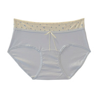 Ropa interior nueva 10A cómodo verano estilo fino mujeres jóvenes antibacteriano Floral Pastoral Bikini bragas con logotipo de cintura