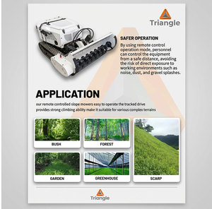 Tondeuse robotisée industrielle robuste autopropulsée sur chenilles pour pentes Gkk80, moteur diesel haute puissance 15 CV, batterie 48 V - Product Image 3