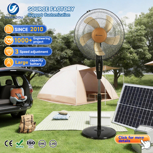 Ventilador Oscilante Blanco de 20W con Enfriamiento por Aire, Silencioso, Portátil, Solar, GD-FS930, Potencia de 20W que Proporciona un Fuerte Rendimiento de Enfriamiento, Precio al por Mayor - Product Image 1