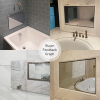 TV Cermin Ajaib LED TV Kaca Cermin Kamar Mandi TV Layar Sentuh Cermin Pintar Tahan Air Cermin Rias Pintar Hotel Bertenaga AI