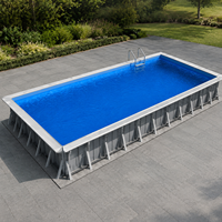 Piscine modulaire préfabriquée en acier inoxydable avec filtration intégrée pour projets d'hôtels et de complexes écologiques