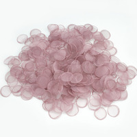 2.5cm 3D buatan tangan disetrika potongan bunga terbakar Edge Organza gaun Pernikahan Aksesori pesta DIY pengantin rambut & konfeti Streamer