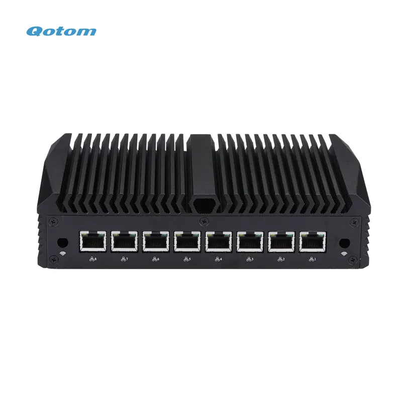 Qotom Barebone מערכת Pfsense מיני מחשב 8 I211-AT Gigabit Ethernet RJ45 LAN NIC Fanless חומת אש נתב מחשב מיני