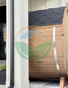 เครื่องทำไอน้ำทรงถังสำหรับผู้ใช้สูงอายุสามารถเข้าถึงได้ใช้งานกลางแจ้ง2คนฟังก์ชั่นไอน้ำแบบแห้งหมุนวนสีแดงซีดาร์ - Product Image 4