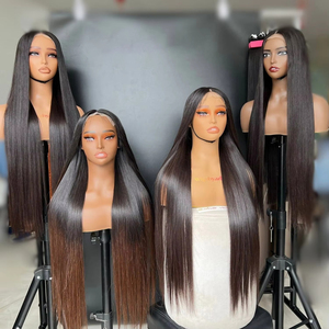 Sẵn Sàng Để Mặc 40Inch Dài Glueless Tóc Giả Với 5X5 Ren Đóng Cửa Chất Lượng Cao Ấn Độ Tóc Trinh Nữ Thẳng Phong Cách Nhà Máy Giá - Product Image 1