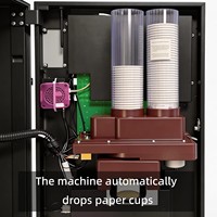 Distributeur automatique de café fraîchement moulu en libre-service pour bureau, centre commercial, aéroport, hôtel, Quick Cup, 3 réservoirs de poudre, paiement par pièces