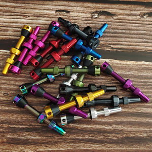 High Quality 48mm Presta <b>Valve</b> Brown Aluminum Alloy Bicycle <b>Tubeless</b> Accessories - Product Image 6