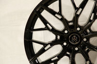 Jantes de voiture de course OEM/ODM de haute qualité, 18-19 pouces, en alliage noir brillant, moulées sous faible pression, 5X114.3 5X112, multi-rayons