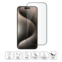 Protecteur d'écran en verre trempé pour iPhone 15 Pro Max 9H HD Super Anti-Shock Bubble Free Easy Install