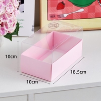 Boîtes d'Emballage Personnalisables pour Gâteaux Roulés, Desserts Mille-Feuilles, Boîte Longue Transparente pour Rouleaux de Pâtisserie