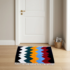 Nouveau modèle de tapis géométrique en jute naturelle tissé à la main, écologique, adapté aux animaux domestiques, antidérapant, pour salon et chambre à coucher - Product Image 4